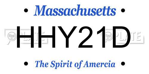 HHY21D Massachusetts License Plate