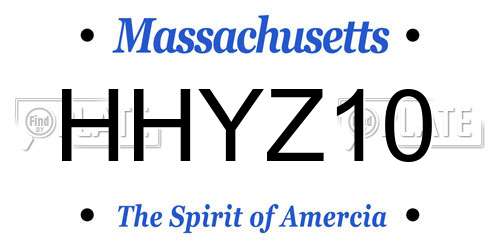 HHYZ10 Massachusetts License Plate