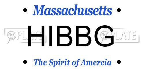 HIBBG Massachusetts License Plate