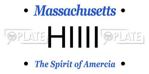 HIIII Massachusetts License Plate