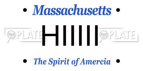 HIIIII Massachusetts License Plate