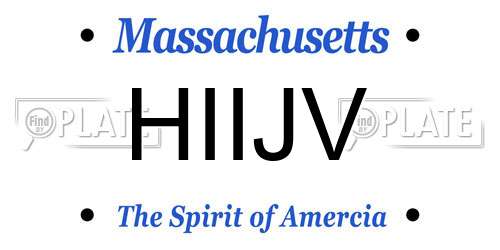 HIIJV Massachusetts License Plate