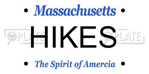 HIKES Massachusetts License Plate