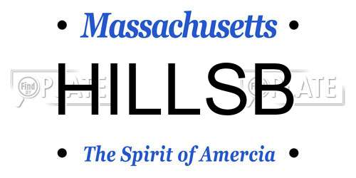 HILLSB Massachusetts License Plate