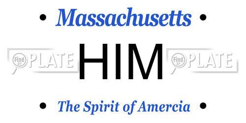HIM Massachusetts License Plate