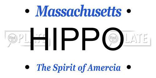 HIPPO Massachusetts License Plate