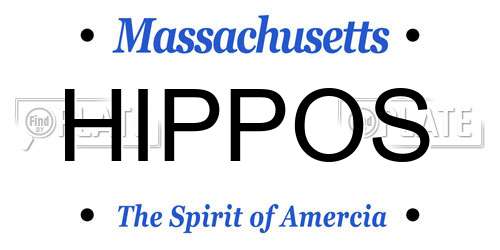 HIPPOS Massachusetts License Plate