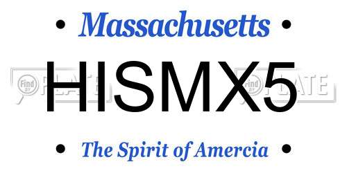 HISMX5 Massachusetts License Plate