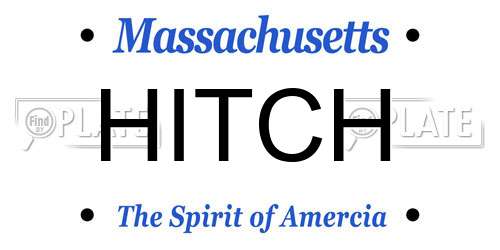 HITCH Massachusetts License Plate
