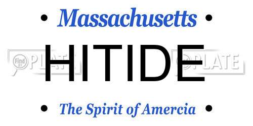 HITIDE Massachusetts License Plate