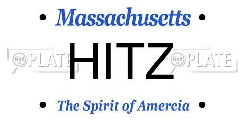 HITZ Massachusetts License Plate