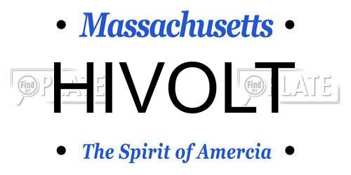 HIVOLT Massachusetts License Plate