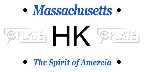 HK Massachusetts License Plate