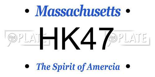 HK47 Massachusetts License Plate