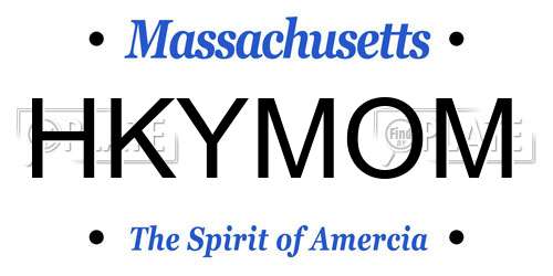 HKYMOM Massachusetts License Plate