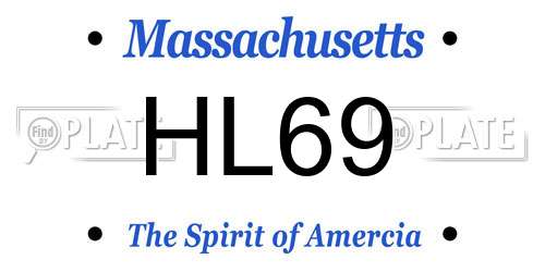 HL69 Massachusetts License Plate