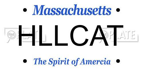 HLLCAT Massachusetts License Plate