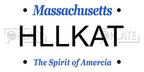HLLKAT Massachusetts License Plate