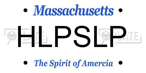 HLPSLP Massachusetts License Plate