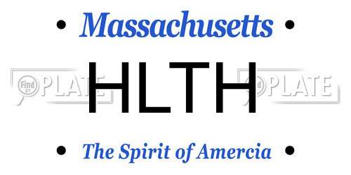 HLTH Massachusetts License Plate