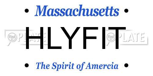 HLYFIT Massachusetts License Plate