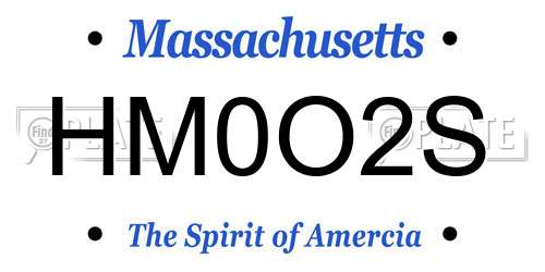 HM0O2S Massachusetts License Plate