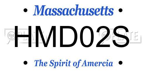 HMD02S Massachusetts License Plate