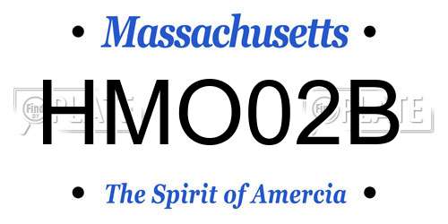 HMO02B Massachusetts License Plate
