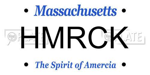 HMRCK Massachusetts License Plate