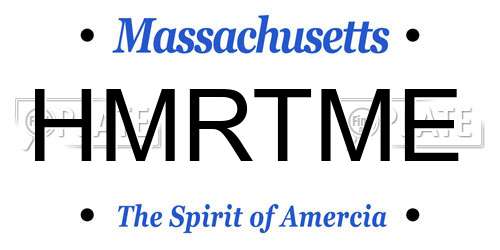 HMRTME Massachusetts License Plate