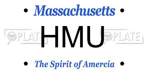 HMU Massachusetts License Plate
