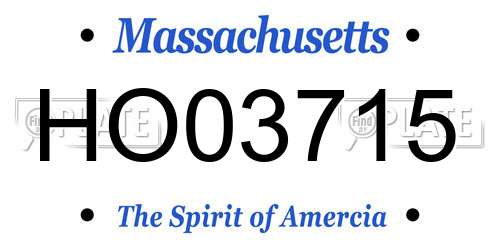 HO03715 Massachusetts License Plate