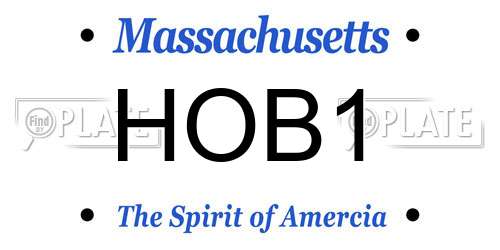 HOB1 Massachusetts License Plate