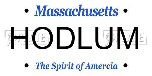 HODLUM Massachusetts License Plate