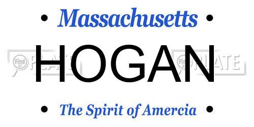 HOGAN Massachusetts License Plate