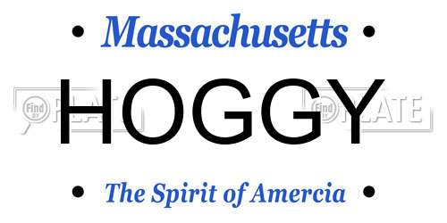 HOGGY Massachusetts License Plate