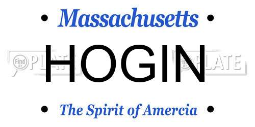 HOGIN Massachusetts License Plate