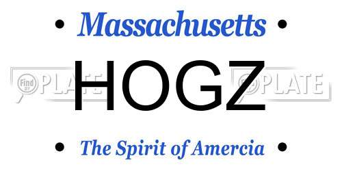 HOGZ Massachusetts License Plate