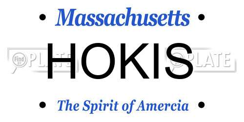 HOKIS Massachusetts License Plate