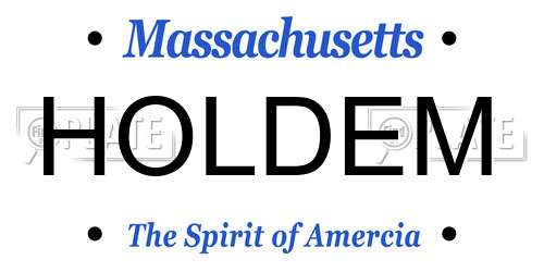 HOLDEM Massachusetts License Plate