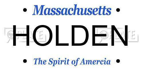 HOLDEN Massachusetts License Plate