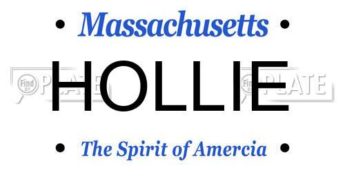 HOLLIE Massachusetts License Plate