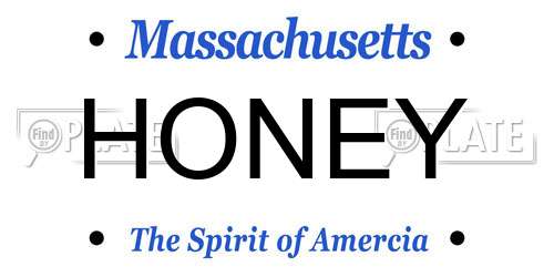HONEY Massachusetts License Plate