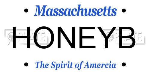 HONEYB Massachusetts License Plate
