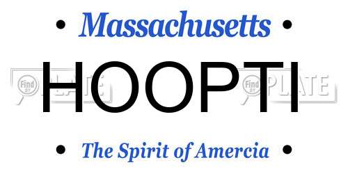 HOOPTI Massachusetts License Plate
