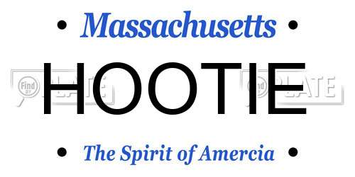 HOOTIE Massachusetts License Plate