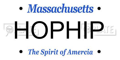 HOPHIP Massachusetts License Plate