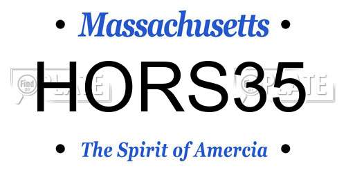 HORS35 Massachusetts License Plate