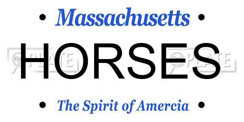HORSES Massachusetts License Plate