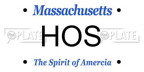 HOS Massachusetts License Plate